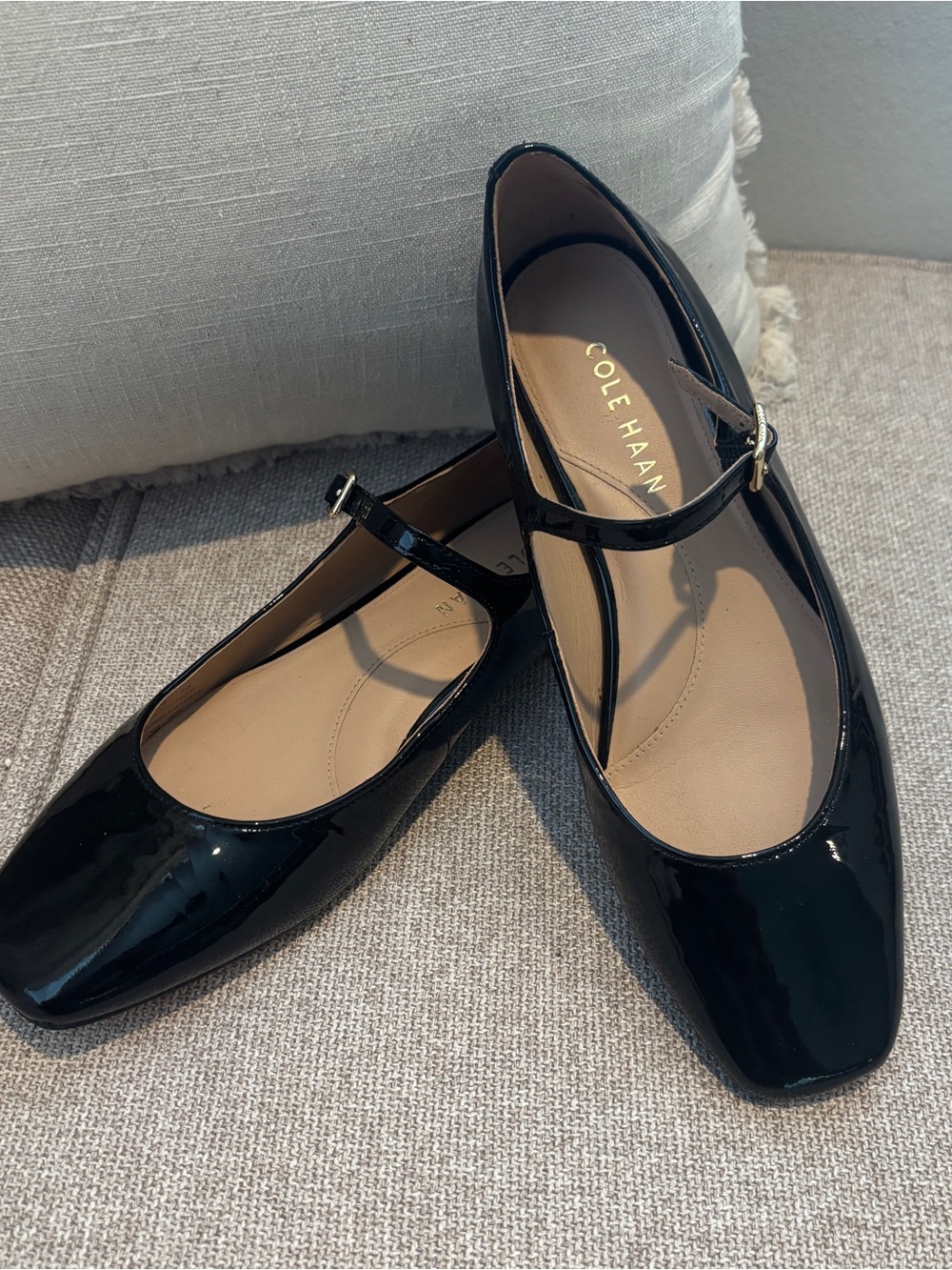 Cole Haan Black Patent Mary Jane Flats